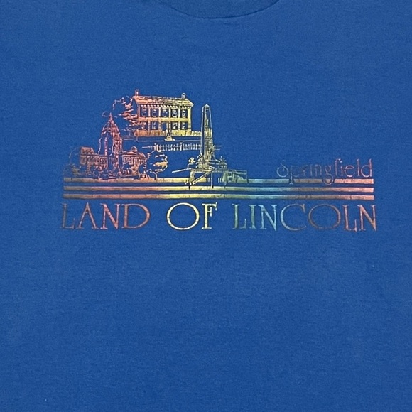 Vintage Fruit Of The Loom Best Single Stitch Springfield, Illinois Graphic Tee L - Picture 3 of 7